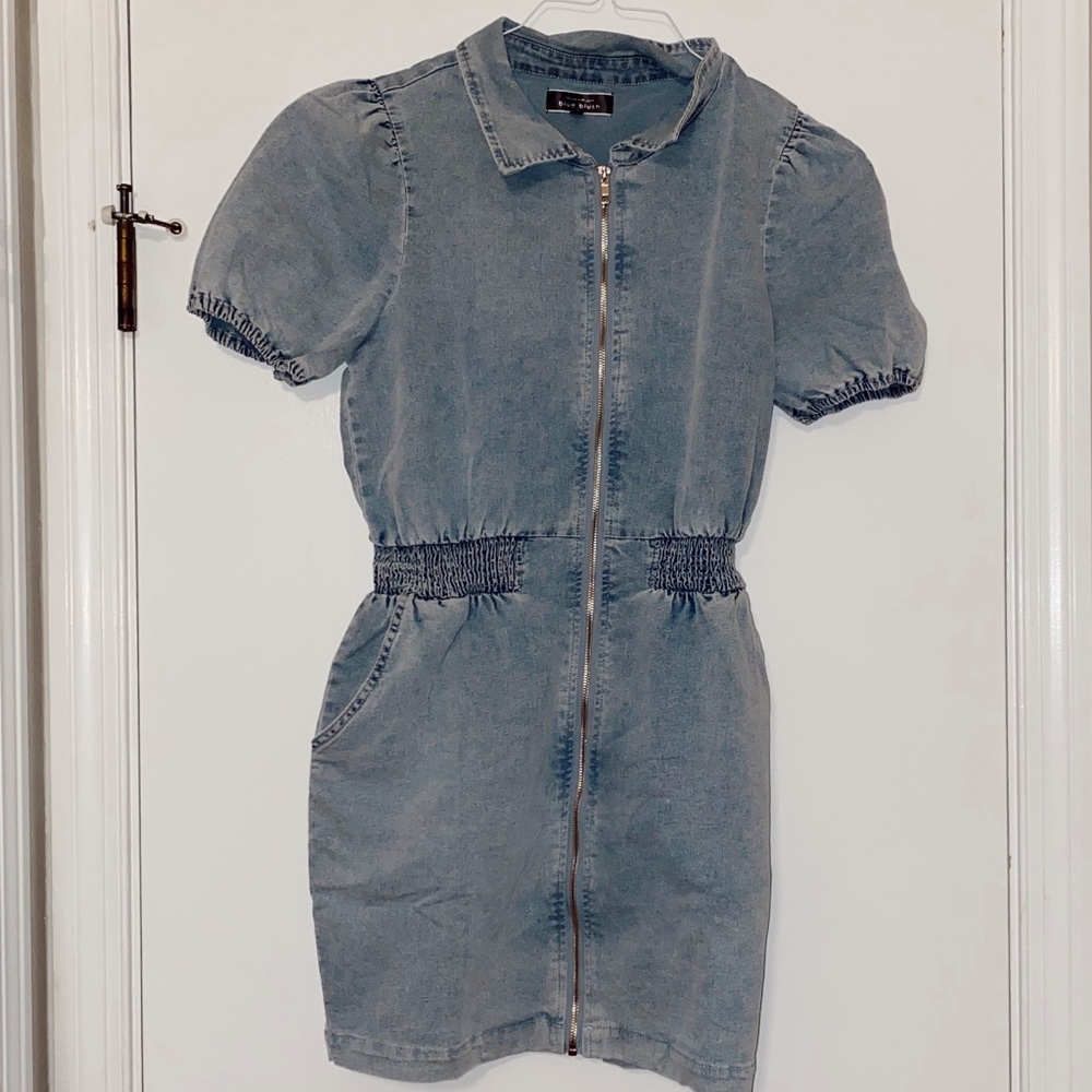 Denim Zipper Dress
